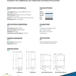 Bình lọc thô Composite FRP - Tpgentek Catalog bình lọc Composite Tpgentek