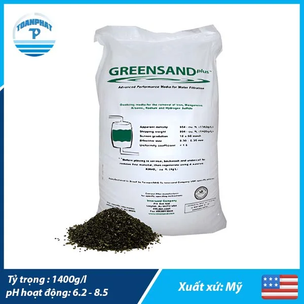 Vật liệu Greensand Plus khử sắt (phèn)