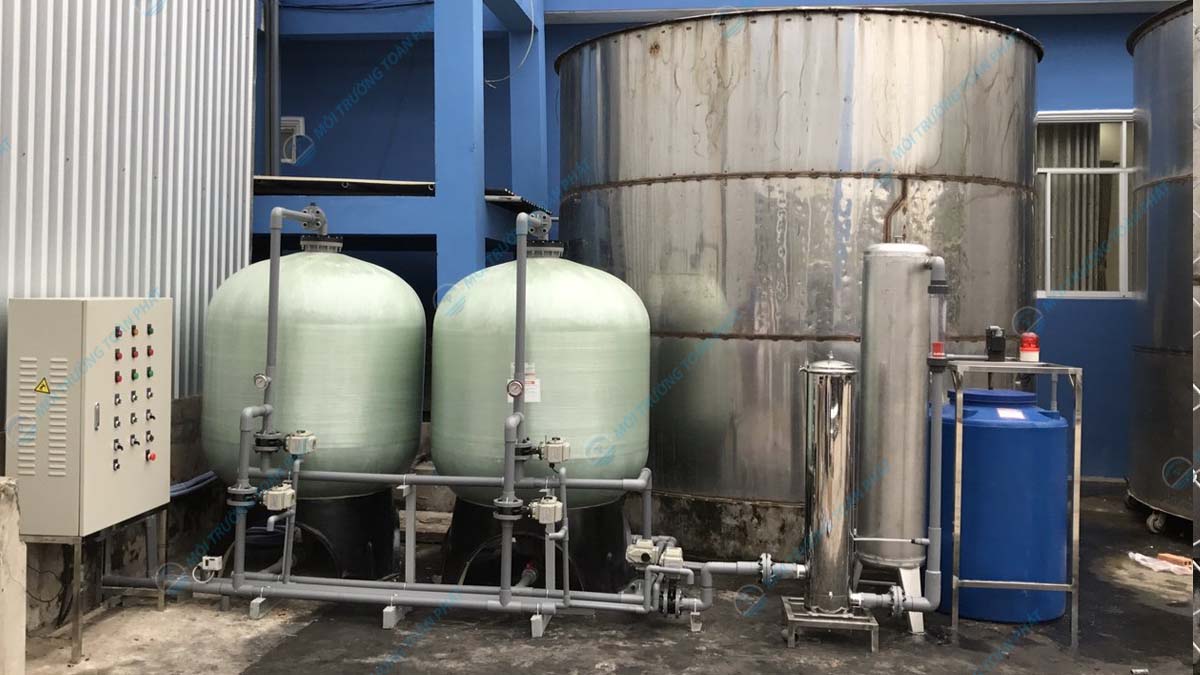 Hệ thống khử sắt cấp nước cho sản xuất nông sản tại Tiền Giang công suất 20m3/h