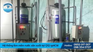 Hệ thống làm mềm nước sản xuất tại Quận 12 tp.HCM