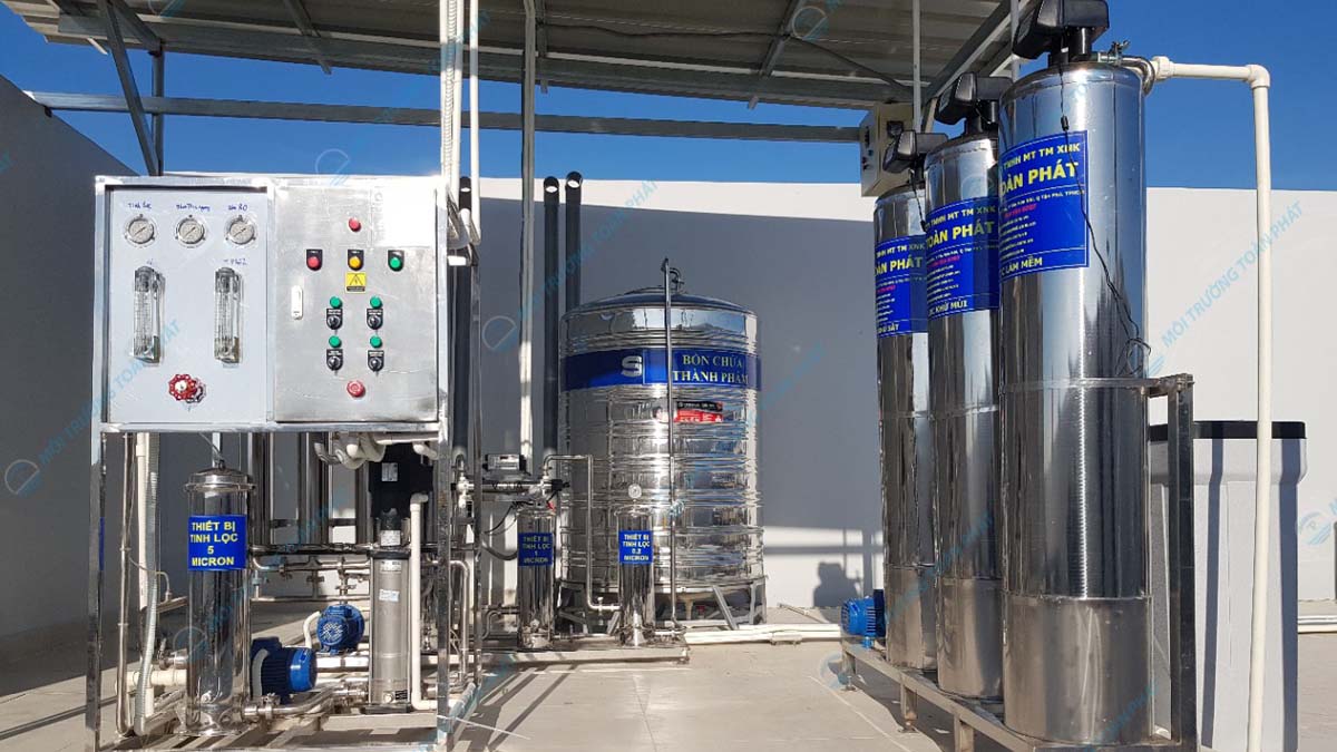 Hệ thống nước uống tinh khiết cho công nhân công suất 1000L/h tại Long An