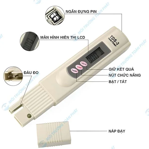 Chi tiết bộ phận bút đo TDS Meter 03
