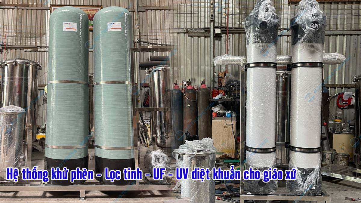 Màng lọc UF: Giải pháp lọc nước tinh khiết He-thong-khu-phen-Loc-tinh-UF-UV-diet-khuan-cho-giao-xu