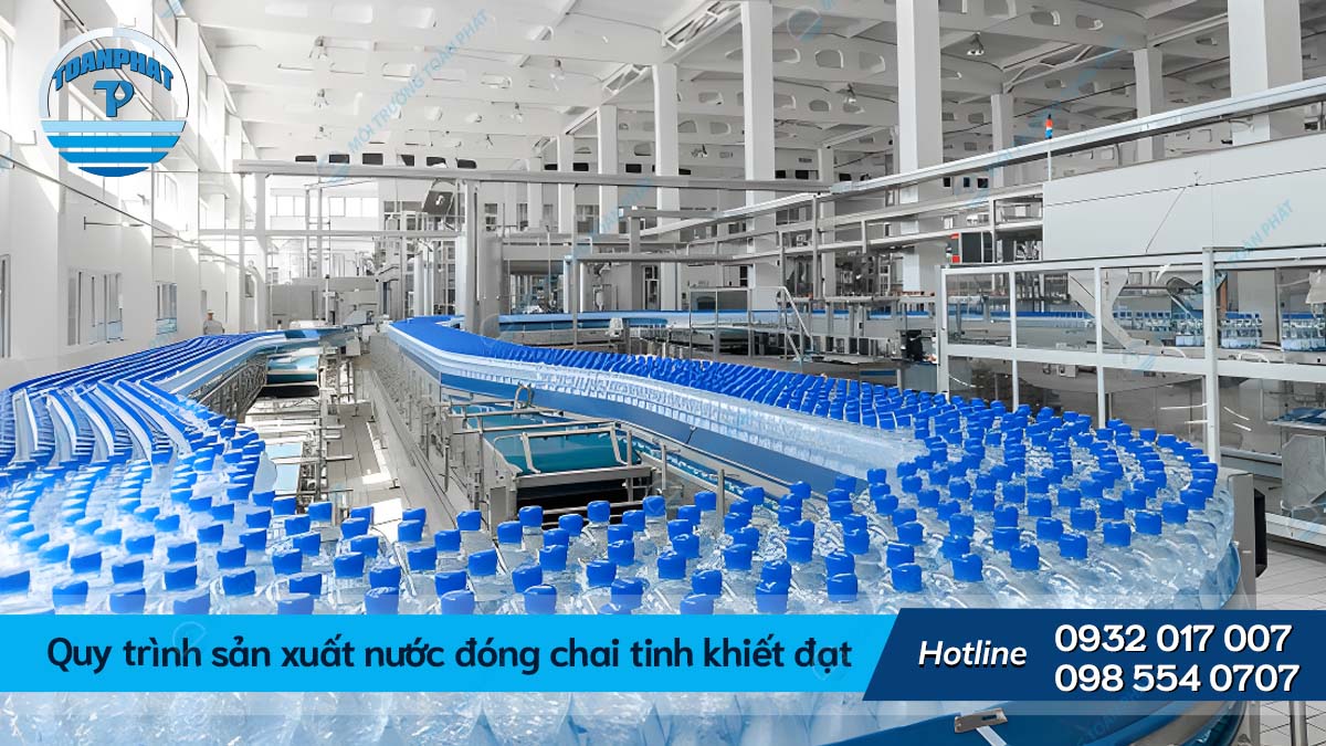 Quy trình sản xuất nước đóng chai tinh khiết đạt chuẩn