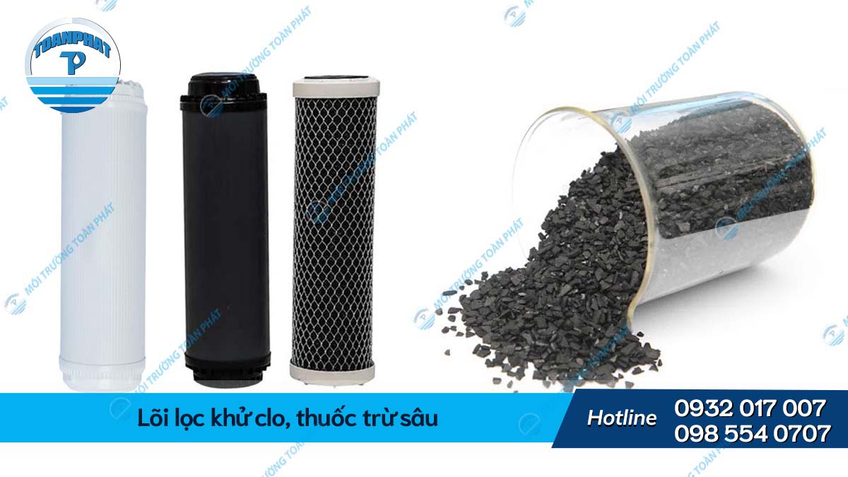 Lõi lọc khử clo, thuốc trừ sâu