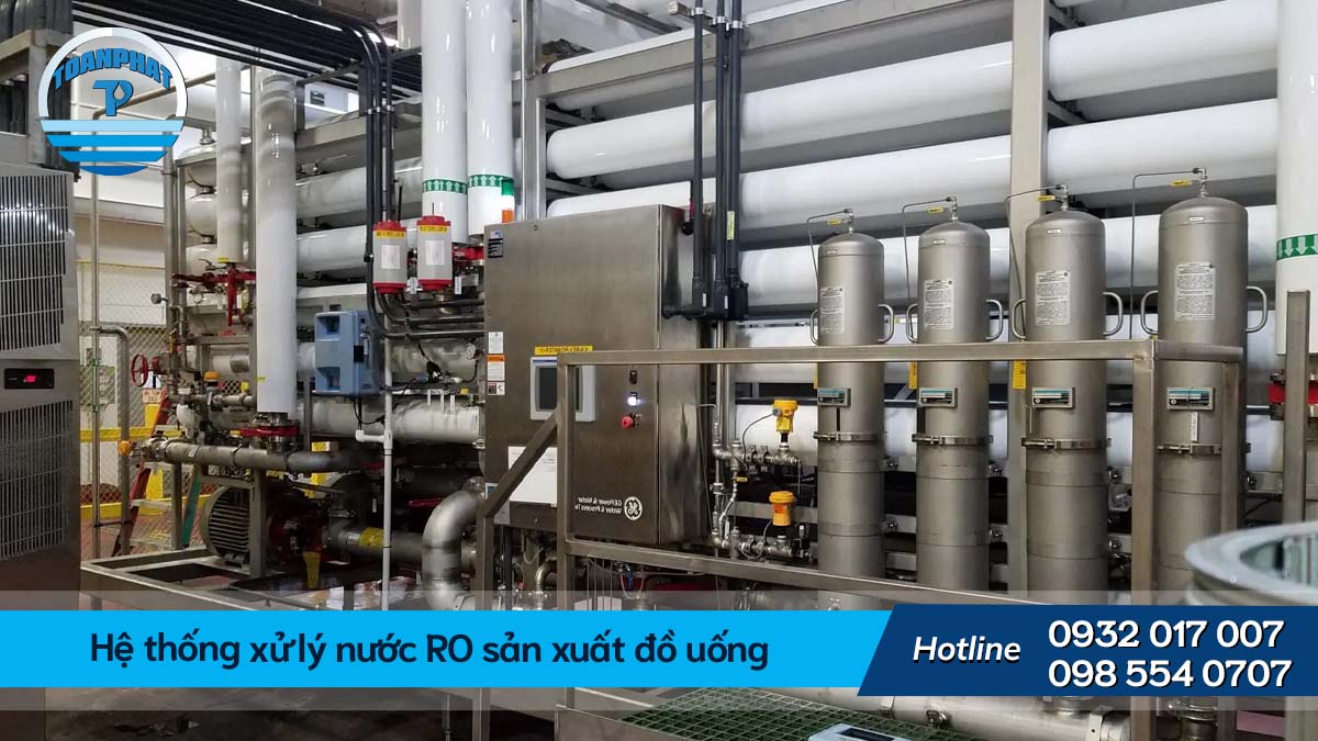 Xử lý nước RO sản xuất đồ uống đạt tiêu chuẩn