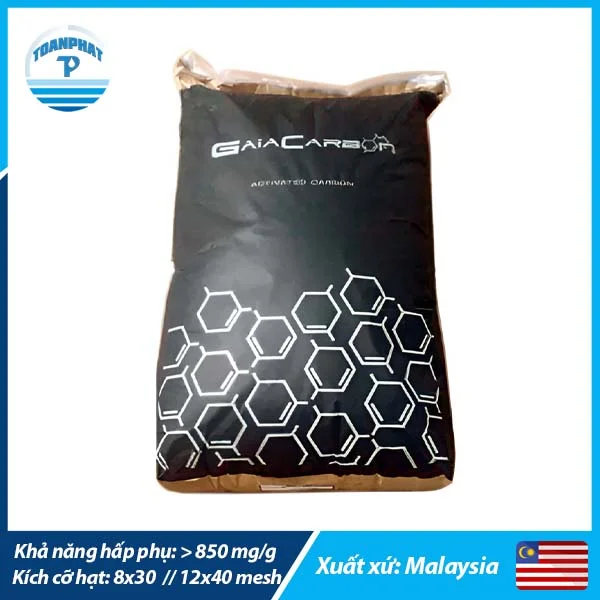 Than hoạt tính Malaysia Pureo-K 85 khử mùi, khử màu;
