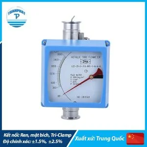 Đồng hồ đo lưu lượng ống kim loại LZ Series kẹp Tri-Clamp
